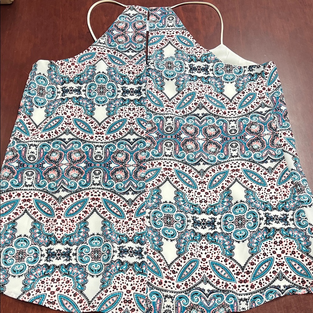 Express Multicolor Patterned Halter Top - Picture 2 of 2